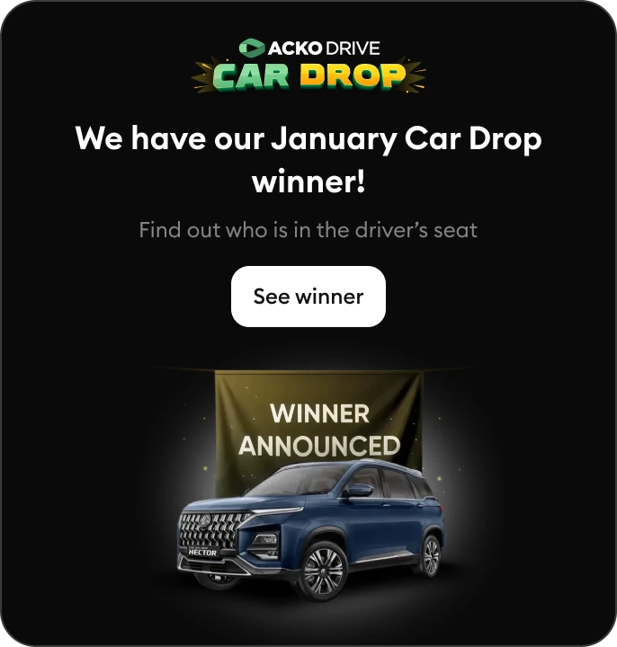 ACKO Drive Car Drop Banner