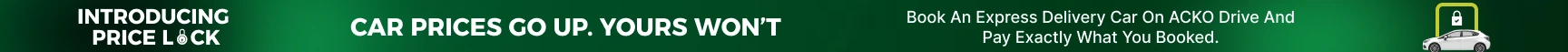 ACKO Drive Price Lock Banner