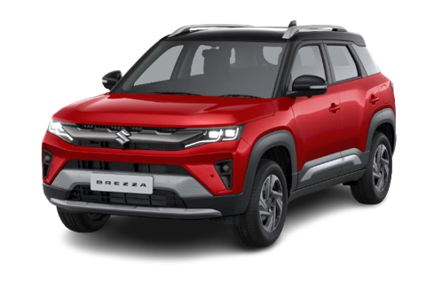 Sizzling Red With Bluish Black Roof
