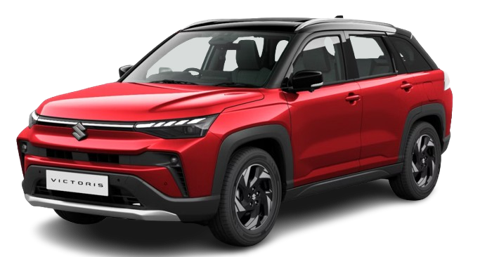 Sizzling Red With Bluish Black Roof
